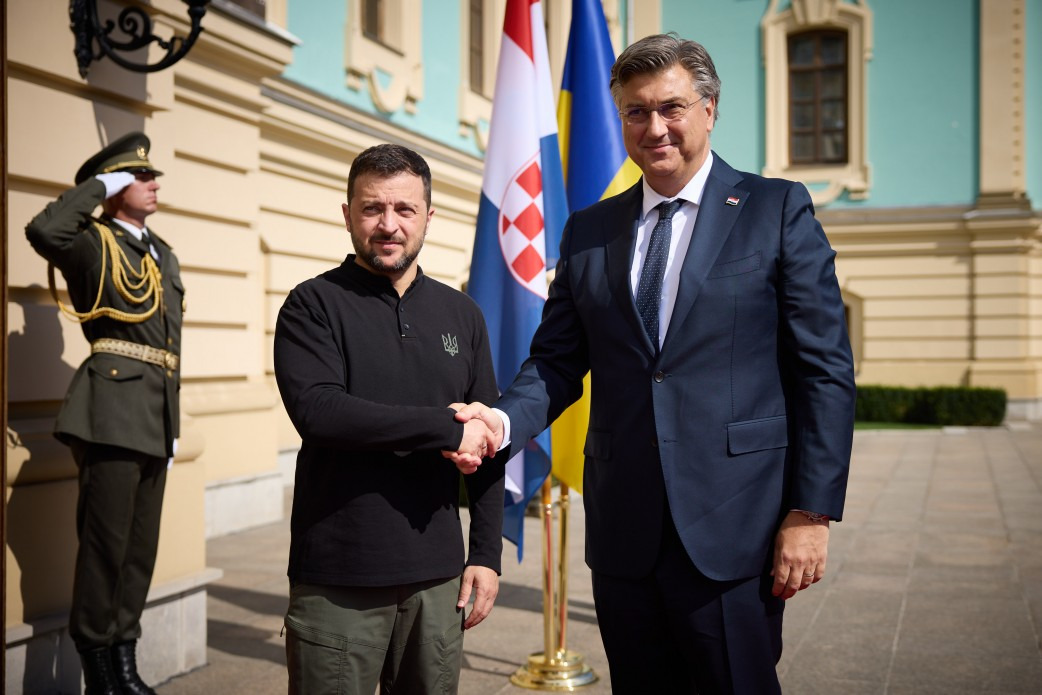 Гуманітарне розмінування, повоєнне відновлення та відбудова енергооб’єктів: Президент України зустрівся з Прем’єр-міністром Хорватії